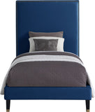 Harlie Velvet Bed - Chic Contemporary Design with Elegant Brass Nailheads & Sophisticated Style
