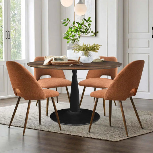 Harold & Edwin 40'' Modern Round Dining Table Set for 4 (5-Piece)