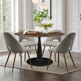 Harold & Edwin 40'' Modern Round Dining Table Set for 4 (5-Piece)