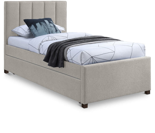 Harper Contemporary Trundle Bed with Channel Tufted Headboard for Stylish Space-Saving Sleep Solutions