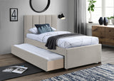 Harper Contemporary Trundle Bed with Channel Tufted Headboard for Stylish Space-Saving Sleep Solutions