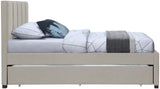 Harper Contemporary Trundle Bed with Channel Tufted Headboard for Stylish Space-Saving Sleep Solutions