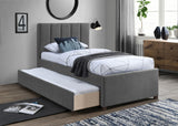 Harper Contemporary Trundle Bed with Channel Tufted Headboard for Stylish Space-Saving Sleep Solutions