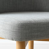 Havana Linen Upholstered Dining Chair with Solid Wood Legs (Set of 2)
