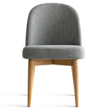 Havana Linen Upholstered Dining Chair with Solid Wood Legs (Set of 2)
