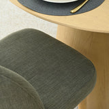 Havana Linen Upholstered Dining Chair with Solid Wood Legs (Set of 2)