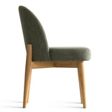 Havana Linen Upholstered Dining Chair with Solid Wood Legs (Set of 8)