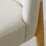 Havana Linen Upholstered Dining Chair with Solid Wood Legs (Set of 8)