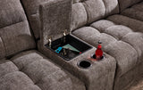 Haven Gunmetal 7-Piece Sleeper Sectional with Sliding Seats and Storage