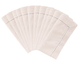 Hemstitch Cocktail Napkins - Set of 12