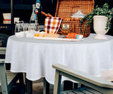 White Round Tablecloth