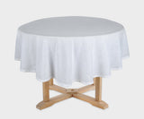 White Round Tablecloth