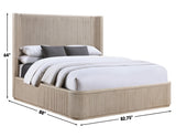 Henry Reeded King Bed, Tan Finish