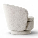 Hera Upholstered Swivel Barrel Chair (1-Piece)