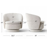 Hera Upholstered Swivel Barrel Chair (1-Piece)