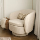 Hera Upholstered Swivel Barrel Chair (1-Piece)