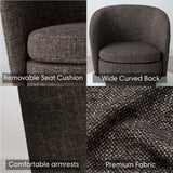 Hera Upholstered Swivel Barrel Chair (1-Piece)