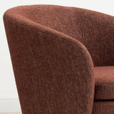 Hera Upholstered Swivel Barrel Chair (1-Piece)