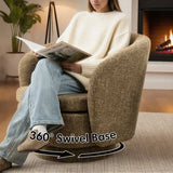 Hera Upholstered Swivel Barrel Chair (1-Piece)