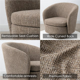 Hera Upholstered Swivel Barrel Chair (1-Piece)