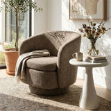 Hera Upholstered Swivel Barrel Chair (1-Piece)