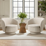 Hera Upholstered Swivel Barrel Chair (1-Piece)