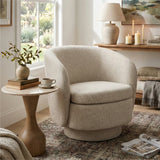 Hera Upholstered Swivel Barrel Chair (1-Piece)