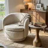 Hera Upholstered Swivel Barrel Chair (1-Piece)