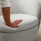 Hera Upholstered Swivel Barrel Chair (1-Piece)