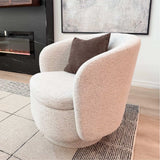 Hera Upholstered Swivel Barrel Chair (1-Piece)