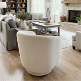 Hera Upholstered Swivel Barrel Chair (1-Piece)