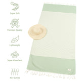 American Soft Linen Turkish Peshtemal Beach Towels, Cotton 4 Pack, 40" x 70" Size, Swim Towels for Beach and Pool Towels