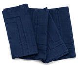Navy Blue Double Hemstitch Napkins