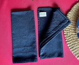 Navy Blue Double Hemstitch Napkins