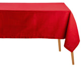 Red Tablecloth - Hemstitch