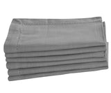 Grey Cotton Napkins - Hemstitch