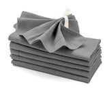 Grey Cotton Napkins - Hemstitch