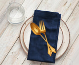 Navy Blue Hemstitch Napkins