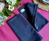Navy Blue Hemstitch Napkins