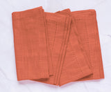 Hemstitch Cotton Napkins - Coral Napkins