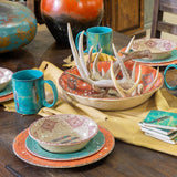 Feather Southwestern Melamine Dinner Bowls, Set of 24