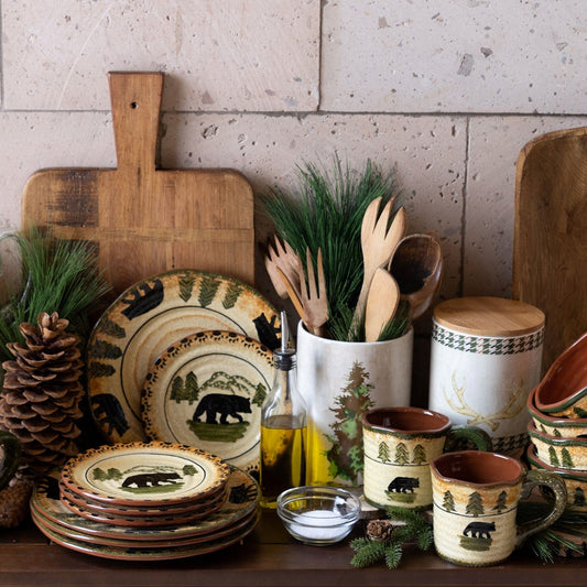 Rustic Bear 3PC Canister Set, Case of 2 Sets