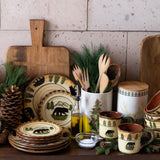 Rustic Bear Ceramic Serving Bowls, Set of 4
