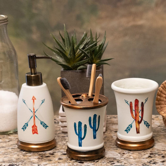 Cactus 3PC Bath Countertop Accessory Set, 4 MOQ