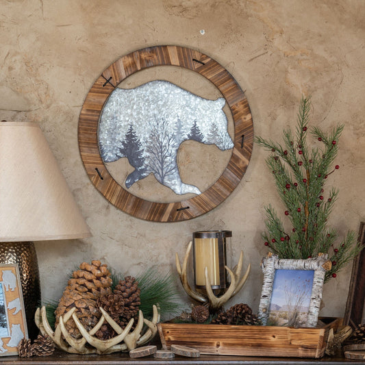 Round Bear Wall Art, 4 MOQ