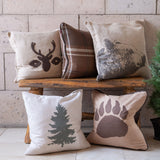 Faux Suede Bear Claw Pillow, Reverse Faux Leather