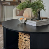 Hobo 40" Modern Black Round Coffee Table