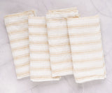 Homestead Stripe Linen Napkins - Set of 4