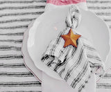 Smooth Linen Napkins - Amalfi Stripe Napkins Set of 4