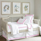 400TC Double Embroidery Sateen Solid Cotton Day Bed Set